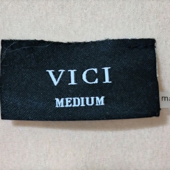 Vici Brenna Blouson Sleeve Shirt Dress Size Medium Peach - Picture 4 of 4